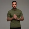 Męskie koszulki biegające koszule polo Men Slim Fit Krótkie rękawie polo męsko bawełniane modne ubranie fitness Summer Gromible Gym Sports Polo Shirt L230715