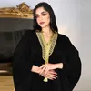 Etnische Kleding 2023 Arabische Dubai Moslim Turkse Vleermuis Mouw Gewaad Vest Abaya Lange Jurk Dameskleding Jurken