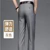 Herrbyxor 2023 Spring Autumn Casual Man Slim Fit Chinos Fashion Trousers Man Formal Brand Clothing Plus Size 28-42