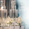 Party Decoration 10 Arms Crystal Candelabra For Wedding Centerpiece Acrylic Tube AB0197262V