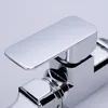 Bathroom Sink Faucets Square Turning Basin Faucet Single Hole For Wash Cabinet