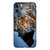 För iPhone 11 -fodral för Pro Max Cover Eleven Coque Etui 11Pro Phone Back Black TPU Case Lion Wolf Tiger Dragon