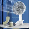 Electric Fans Portable Desk Fan USB Rechargeable Folding Cooling Fans Outdoor Camping Mini Wireless Fan 4-Speed Home Silent Ventilation Fan