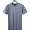 Męskie koszule Teme Tcheflable Botton-Silk Blend okrągła szyja T-shirt mężczyzn Komfortowe czarne męskie ubrania koszulka lekka i wysokiej jakości
