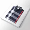 Camisa social masculina de grife T-shirt de seda fina de luxo manga curta roupa de negócios casual padrão xadrez marca 19 cores Ásia TAMANHO M-4XL burbe 763185505