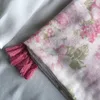 Halsdukar 2023 ombre blomma mönster tofs sjalar långa foulard blossom tryck wrap hijab