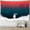 Wandteppiche, Kuppelkameras, Astronauten, die Regenschirme halten, Wandteppich, Malerei, Kunst, Wohnzimmer, Zuhause, Hintergrund, hängende Stoffwanddekoration, TAPIZ R230714