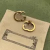 luksusowe kolczyki obręcze kolczyki projektantek dla kobiety złote kolczyki z pudełkiem Walentynki Prezent Mężczyźni kolczyki