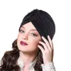 2021 Women Crinkle Turban Hat Muslim Underscarf Cotton Turbante Islamic Hijab Headscarf Bonnet Arab Headwraps Cap3317