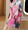 Pleated Dress Luxury 2023 New ISSEY Fashion Style Wrinkle Large Loose Shirt Skirt