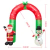 LED Décorations De Noël Modèle Gonflable Scène De Noël Décoration Ornements Père Noël Bonhomme De Neige Maison Jardin Entrée Bienvenue Arch X319z