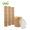 Одноразовые контейнеры 25 50pack Kraft Paper Food с крышками экологически чистые чашки, идеально подходящие для супового мороженого 230715