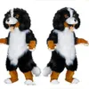 2018 Fast design Custom White & Black Sheep Dog Mascot Costume Cartoon Character Fancy Dress for party supply Adult Size285S