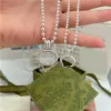 Collana con ciondolo retrò placcato argento gioielli in acciaio inossidabile regali di compleanno collana a catena collane a cerchio per ragazze adolescenti designer di collane di alta qualità alla moda