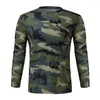 Men's T Shirts Men Shirt Tactical Military Camouflage Round Neck Slim Long Sleeve T-shirt Male Pullover Hunting Hiking Camping Base Autumn