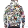 Sudaderas con capucha para hombre Sudadera para hombre para mujer Funny Final Fantasy TCG - Collage Print Casual Hoodie Streatwear