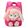 Torby szkolne pluszowe plecak dla dzieci Śliczny Bow Rabbit Backpack Boy and Girl Children's Cartoon Bag School Bor Bor Bor Baby 230714