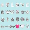 925 Sterling Silver Charms for Pandora Jewelry Beads Small Glamour Flower Tree Double Heart Infinite Series Charms Set Pendant DIY Fine Beads Jewelry