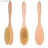 Sisal Natural Bristle Wooden Bath Shower Massage Exfoliating Brush Body Skin Dry Back Spa Scrubber Cactus X9U4 L230704