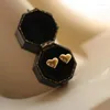 Boucles d'oreilles en acier inoxydable coeur amour pour les femmes à la mode élégant mariage mariée bijoux cadeaux prévenir les allergies