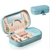 Sacchetti per gioielli Piccola scatola Organizzatore Scatole da viaggio Custodia Custodia portatile in pelle PU con specchio per donne e ragazze