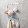 Crochets auto-adhésif 6 mur suspendu rangement de rangement de rangement de cuisine cintre de cuisine serviette de serviette pour l'organisateur de la porte de la salle de bain
