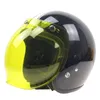 Casques de moto Protection UV 400 Visière de casque Bulle de verre Pare-brise Connexion à 3 broches Coupe-vent Unisexe Multicolore