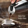 1pc máquina de café expresso e pote moka para fogão a gás ou elétrico de cerâmica, máquina de café expresso italiano para café expresso italiano, cappuccino e café com leite, aço inoxidável