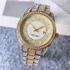 AAA Luxusmarke Herren Damenuhren Shinning Diamond Wacth Iced Out Edelstahl Herren Quarzwerk Montre Geschenk Party Wristwat302Q