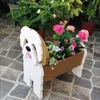 プランターポット犬型の植木鉢動物型植木鉢の創造的な庭の装飾的な植木鉢植物コンテナホルダー屋外屋内L230715