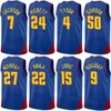 Print Draft Pick Basketball Reggie Jackson Jersey 7 Justin Holiday Jalen Pickett 24 Hunter Tyson 4 Julian Strawther 3 Michael Porter Jr 1 Aaron Gordon Homem Mulher Juventude