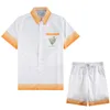 Casablanca 23ss Sport Trit Rabbit Silk Men Designer Рубашки гавайские рубашки с короткими рукавами