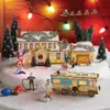 Christmas Decorations Brightly Lit Building Christmas Santa Claus Car House Village Holiday Garage Decoration Griswold Villa Home 2693