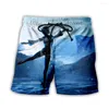 Shorts pour hommes été hommes Anime Genshin Impact 3D imprimé décontracté pantalons courts unisexe Harajuku plage Boardshorts mâle S-5XL