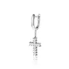 Hip Hop rappeur Hommes Femmes Boucles D'oreilles Bijoux croix Or 18K Argent crucifix Plein Diamant zircon boucles d'oreilles boîte de nuit Bijoux accessoires 1459