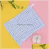 Towel Baby Cotton Plain Square Born Handkerchief Face Infant Wipe Hands Toddler Bibs 70 O2 Drop Delivery Home Garden Textiles Dhbux