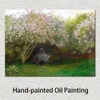 Lilacs Grey Weather Claude Monet Painting Handmade Oil Reproduction Landscape Canvas Art High Quality