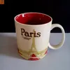 16oz Capaciteit Keramische Starbucks City Mok Klassieke Koffiemok Cup Paris City298Z