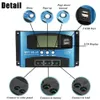 Contrôleur de charge de régulateur de panneau solaire 100A MPPT 12V 24V Tracking268h de mise au point automatique