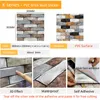 3D Wall Panel =K= 30pcs/lot 3D Self-Adhesive Wallpaper DIY Brick Stone Pattern Waterproof Wall Stickers Home Decoration Kitchen living room 230715