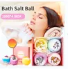 Badsalt 100 g torkad blomma bad salt boll 4 förpackningar badbomb set lavendel doft vuxen spa fot bad salt boll bad boll badbomb 230714