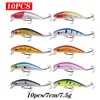 Yemler Proleurre balıkçılık cazibesi seti minnow batırma sert yem salıncak krankbait çılgın wobblers ile mücadele yapay biyonik krank lures kiti 230715