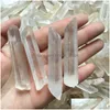 Arts And Crafts 6Pcs Clear Natural Lemurian Seed Quartz Crystal Point Specimen Reiki Healing Rough Gemstone Meditation Making Jewelr Dhgof