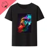 Camisetas masculinas Guitar Retro Vintage Cotton T-shirts Cartoon Style Cool Camisetas estampadas Top Men Clothing Graphic Tshirts Solto