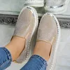 Sandały Lazyseal Luxury Kobiet Flats Bling Platforma Platforma Platforma Wsuń na płytkie modne buty Dwatnie obuwie 230714