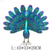 Garden Decorations Decorative Crafts Decorative Decorations Colour Courtyard Decorations Garden Decoration Iron Peacock Statue L230715