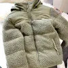 Jackets Winter Women's Fleece Jacket Puffer Sherpa Women Faux Shearling Outerwear Coats Female Suede Fur Coat Men Warm Thickened Lamb puff h55