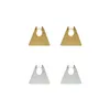 Stud Fashion Famous Brand Triangle 18K Gold Plated Silver Earrings Women Designer Luxury Jewelry Top Quality Goth Trend 230714