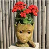 Planters Pots Pastoral Human Face Lion Dog Animal Heads Harts Flowerpot Outdoor Garden Balkony Figurer Crafts Courtyard Park Sculpture Decor L230715