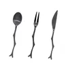 Наборы обедов 3pcs из нержавеющей стали Spoon Spoon Fork Set Vintage Praise Tree Design Design Fruet Cutler House Home